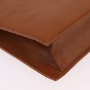Saint Laurent Shoulder Bag Leather Brown Gold Tone Auth ka6428A-19