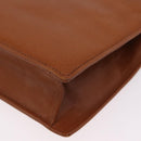 Saint Laurent Shoulder Bag Leather Brown Gold Tone Auth ka6428A-20