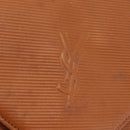 Saint Laurent Shoulder Bag Leather Brown Gold Tone Auth ka6428A-21