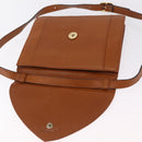 Saint Laurent Shoulder Bag Leather Brown Gold Tone Auth ka6428A-11