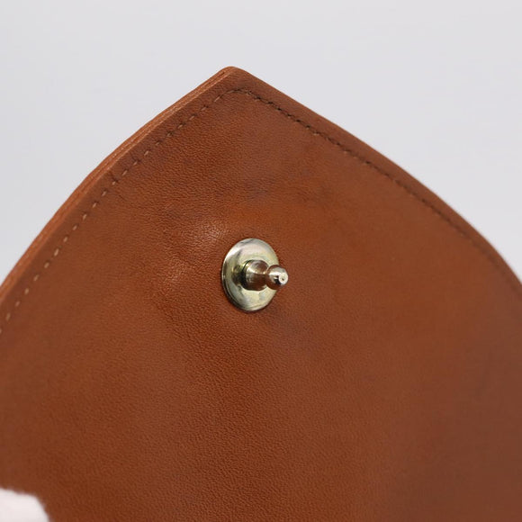Saint Laurent Shoulder Bag Leather Brown Gold Tone Auth ka6428A