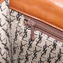 Saint Laurent Shoulder Bag Leather Brown Gold Tone Auth ka6428A-28