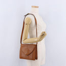 Saint Laurent Shoulder Bag Leather Brown Gold Tone Auth ka6428A-30