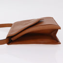 Saint Laurent Shoulder Bag Leather Brown Gold Tone Auth ka6428A-6