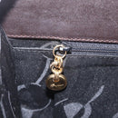 Salvatore Ferragamo Gancini Chain Shoulder Bag Leather Brown Gold Auth ka6429A-21