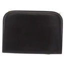 Salvatore Ferragamo Gancini Chain Shoulder Bag Leather Brown Gold Auth ka6429A-2