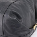 LOEWE Shoulder Bag Leather Black Gold Tone Auth ka6432V-15