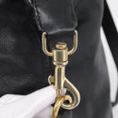 LOEWE Shoulder Bag Leather Black Gold Tone Auth ka6432V-19
