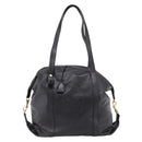 LOEWE Shoulder Bag Leather Black Gold Tone Auth ka6432V-13