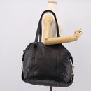 LOEWE Shoulder Bag Leather Black Gold Tone Auth ka6432V-22