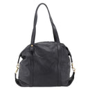 LOEWE Shoulder Bag Leather Black Gold Tone Auth ka6432V-2