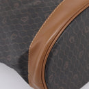 Christian Dior Honeycomb Tote Bag PVC Black Brown Auth ka6433A-14