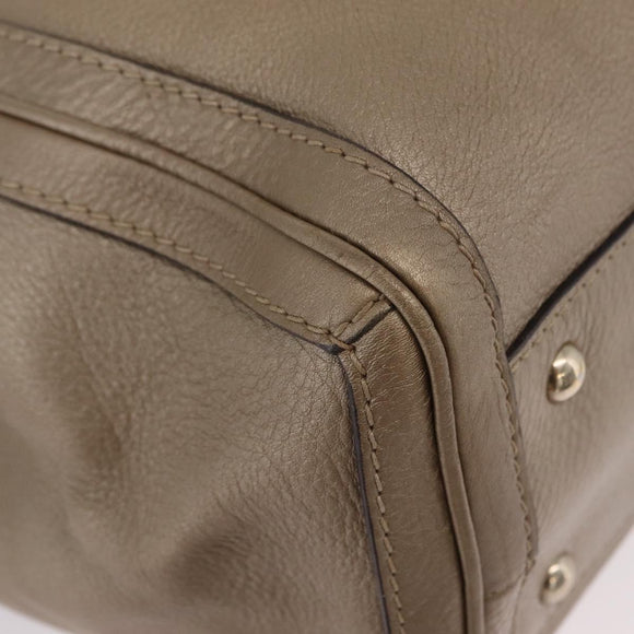 GUCCI Tote Bag Leather Gold 269945 Auth ka6435V