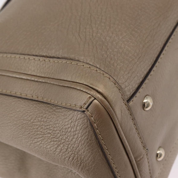 GUCCI Tote Bag Leather Gold 269945 Auth ka6435V