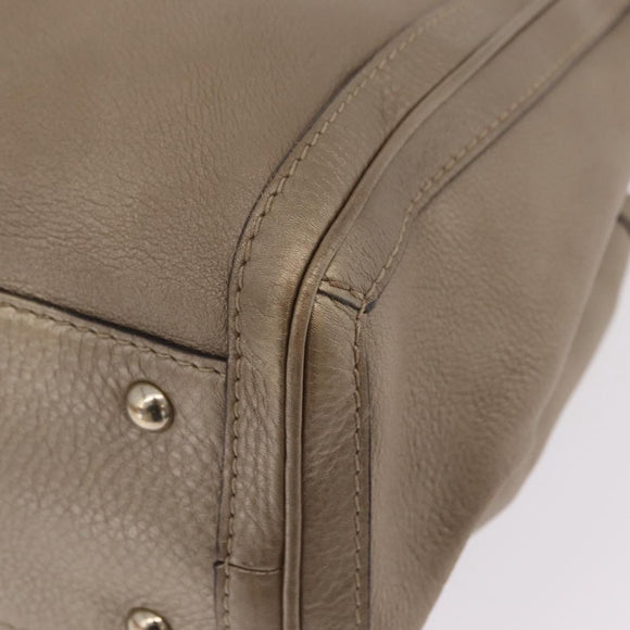 GUCCI Tote Bag Leather Gold 269945 Auth ka6435V