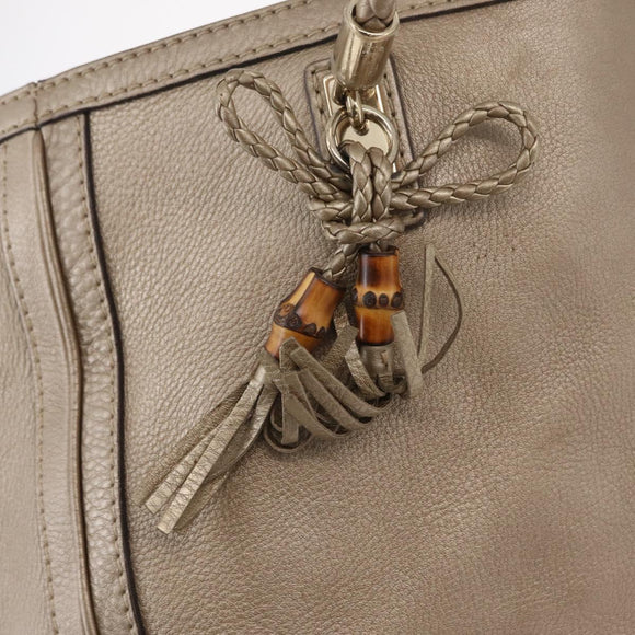 GUCCI Tote Bag Leather Gold 269945 Auth ka6435V