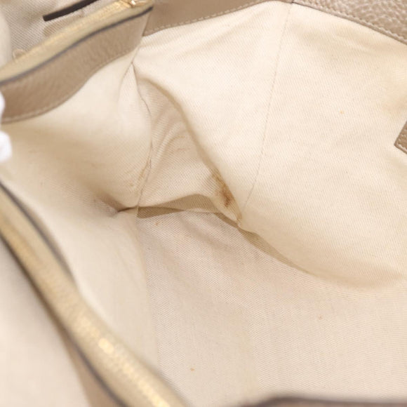 GUCCI Tote Bag Leather Gold 269945 Auth ka6435V