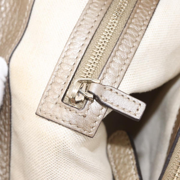 GUCCI Tote Bag Leather Gold 269945 Auth ka6435V