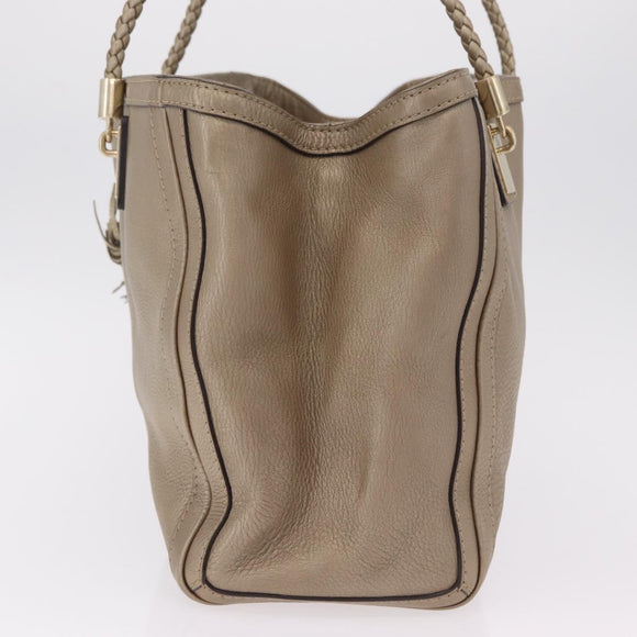 GUCCI Tote Bag Leather Gold 269945 Auth ka6435V