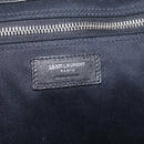 Saint Laurent Rive Gauche Tote Bag Leather Black Silver 663970 Auth ka6437M-19