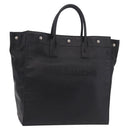 Saint Laurent Rive Gauche Tote Bag Leather Black Silver 663970 Auth ka6437M-1