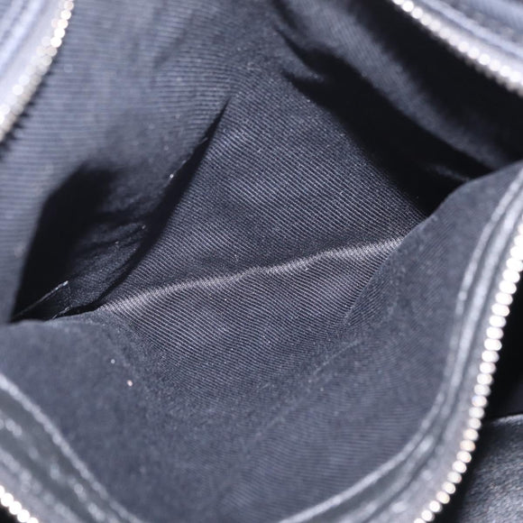 Saint Laurent Rive Gauche Tote Bag Leather Black Silver 663970 Auth ka6437M
