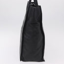 Saint Laurent Rive Gauche Tote Bag Leather Black Silver 663970 Auth ka6437M-3
