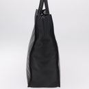 Saint Laurent Rive Gauche Tote Bag Leather Black Silver 663970 Auth ka6437M-4
