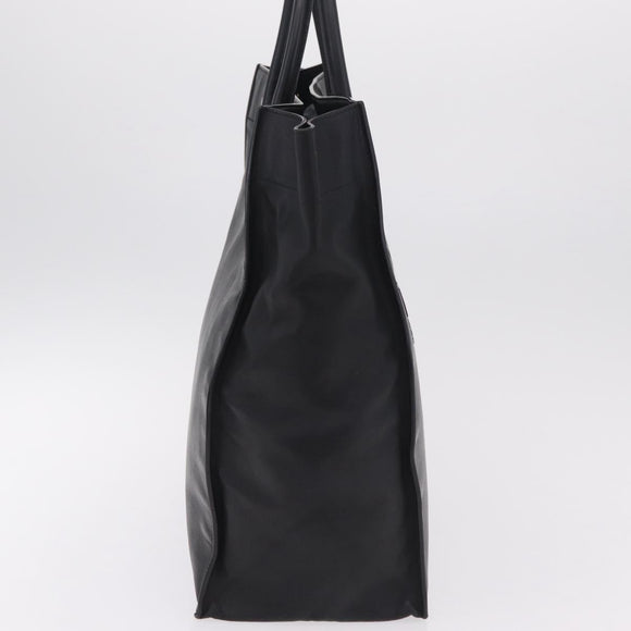 Saint Laurent Rive Gauche Tote Bag Leather Black Silver 663970 Auth ka6437M