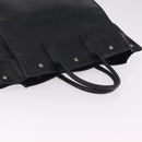 Saint Laurent Rive Gauche Tote Bag Leather Black Silver 663970 Auth ka6437M-6