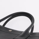 Saint Laurent Rive Gauche Tote Bag Leather Black Silver 663970 Auth ka6437M-14