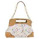 LOUIS VUITTON Monogram Multicolor Judy GM Hand Bag White M40253 LV Auth ka6439V-1