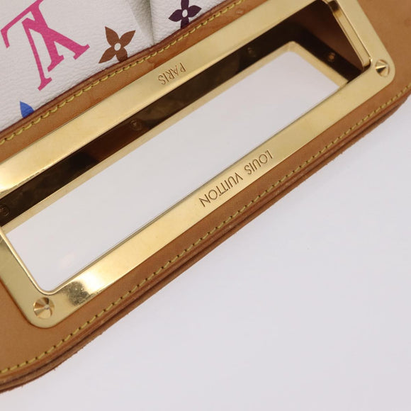 LOUIS VUITTON Monogram Multicolor Judy GM Hand Bag White M40253 LV Auth ka6439V