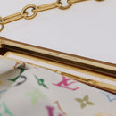 LOUIS VUITTON Monogram Multicolor Judy GM Hand Bag White M40253 LV Auth ka6439V-15