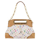 LOUIS VUITTON Monogram Multicolor Judy GM Hand Bag White M40253 LV Auth ka6439V-13
