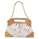 LOUIS VUITTON Monogram Multicolor Judy GM Hand Bag White M40253 LV Auth ka6439V-3