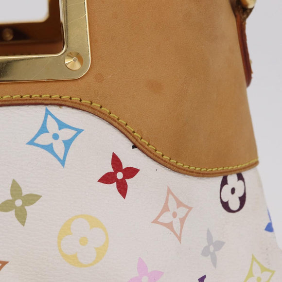LOUIS VUITTON Monogram Multicolor Judy GM Hand Bag White M40253 LV Auth ka6439V