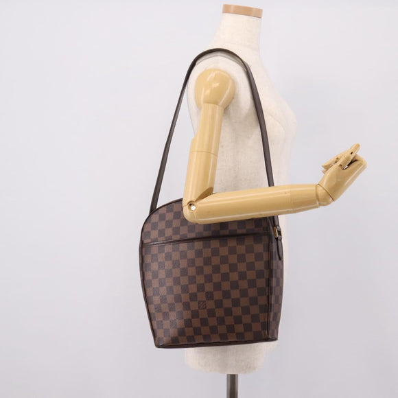LOUIS VUITTON Damier Ebene Ipanema GM Shoulder Bag N51292 LV Auth ka6441A