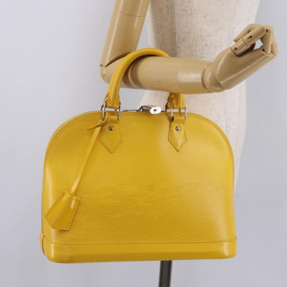 LOUIS VUITTON Epi Alma PM Hand Bag Yellow citron M40619 LV Auth ka6442A