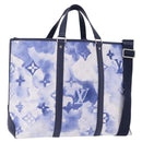 LOUIS VUITTON Monogram Watercolor Weekend Tote GM Blue M45755 LV Auth ka6444M-1