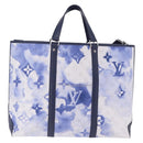LOUIS VUITTON Monogram Watercolor Weekend Tote GM Blue M45755 LV Auth ka6444M-2