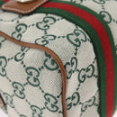 GUCCI GG Canvas Web Sherry Line Hand Bag 2way Green Gold 856055 Auth ka6448M-14