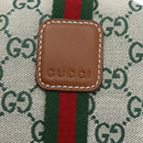GUCCI GG Canvas Web Sherry Line Hand Bag 2way Green Gold 856055 Auth ka6448M-20