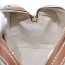 GUCCI GG Canvas Web Sherry Line Hand Bag 2way Green Gold 856055 Auth ka6448M-23