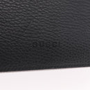 GUCCI Snake Shoulder Bag Leather Black Gold Tone 453565 Auth ka6449V-9