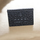 GUCCI Snake Shoulder Bag Leather Black Gold Tone 453565 Auth ka6449V-22