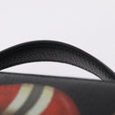 GUCCI Snake Shoulder Bag Leather Black Gold Tone 453565 Auth ka6449V-14