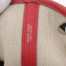 HERMES Garden Party PM Tote Bag Leather Pink Silver Auth ka6450V-22