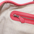 HERMES Garden Party PM Tote Bag Leather Pink Silver Auth ka6450V-25