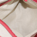 HERMES Garden Party PM Tote Bag Leather Pink Silver Auth ka6450V-26